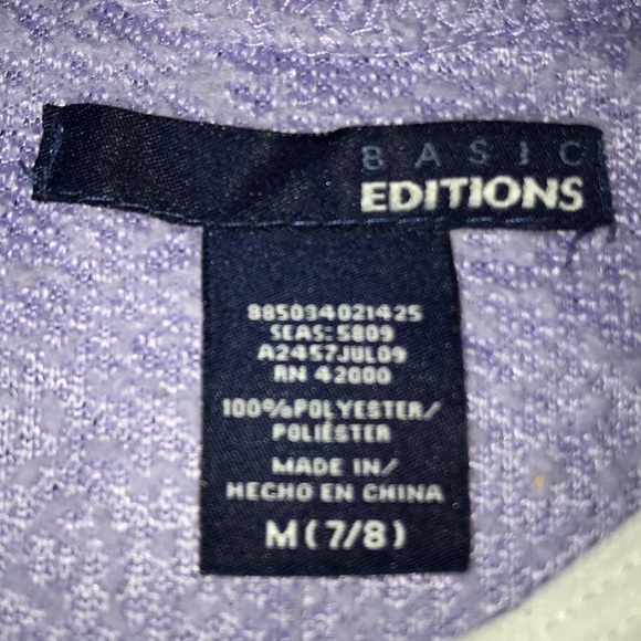 Basic Editions sweater butterfly accent pullover but looks like 2 pieces - Picture 4 of 5